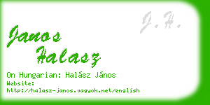 janos halasz business card